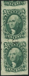 Sale 1115, Lot 2127, 10c 1851-56 Issue (Scott 13-14)