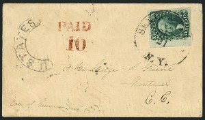 Sale 1115, Lot 2130, 10c 1851-56 Issue (Scott 13-14)