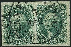 Sale 1115, Lot 2142, 10c 1851-56 Issue, cont. (Scott 15-16)