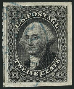 Sale 1115, Lot 2149, 12c 1851-56 Issue (Scott 17)
