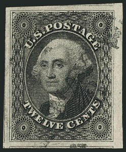 Sale 1115, Lot 2150, 12c 1851-56 Issue (Scott 17)