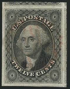 Sale 1115, Lot 2151, 12c 1851-56 Issue (Scott 17)