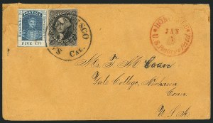 Sale 1115, Lot 2156, 12c 1851-56 Issue (Scott 17)