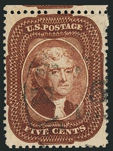 Sale 1115, Lot 2163, 5c 1857-60 Issue (Scott 28b-30A)