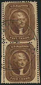Sale 1115, Lot 2169, 5c 1857-60 Issue (Scott 28b-30A)