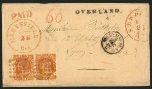 Sale 1115, Lot 2193, 30c 1857-60 Issue (Scott 38)