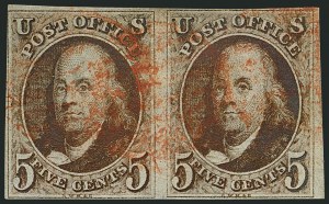 Sale 1116, Lot 3083, 1847 Issue and 1875 Reproduction (Scott 1-4)