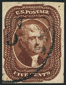 Sale 1116, Lot 3104, 1851-56 Issue (Scott 5A-17)