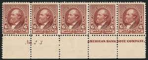 Sale 1116, Lot 3236, 1879-93 American Bank Note Co. Issues (Scott 182-229)