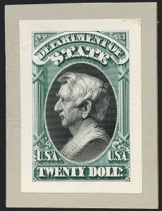 Sale 1118, Lot 229, 1873 State Department Post Office Announcement, Essays and Proofs