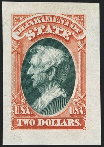 Sale 1118, Lot 232, 1873 State Department Proofs