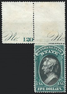 Sale 1118, Lot 242, 1873 State Department Issued Stamps ($2.00-$5.00)