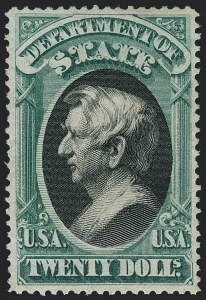 Sale 1118, Lot 252, 1873 State Department Issued Stamps ($20.00)
