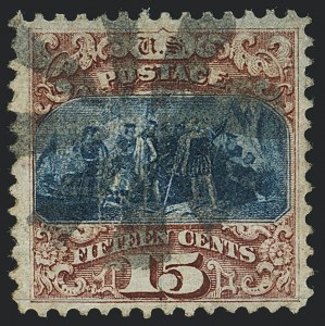 Sale 1118, Lot 70, 15c Type I1869 Pictorial Issue Grill Varieties (Scott 118)