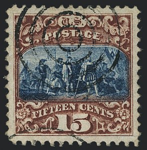 Sale 1118, Lot 75, 15c Type II 1869 Pictorial Issue Stamps (Scott 119)