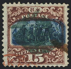 Sale 1118, Lot 82, 15c Type II 1869 Pictorial Issue Stamps (Scott 119)