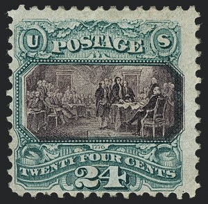 Sale 1118, Lot 96, 24c 1869 Pictorial Issue Grill Varieties (Scott 120)