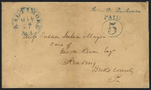 Sale 1120, Lot 1025, Postmasters` Provisionals