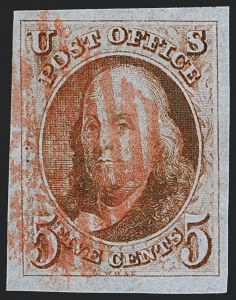 Sale Number 1120, Lot Number 1039, 1847 Issue (Scott 1-2)
