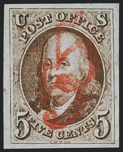 Sale 1120, Lot 1041, 1847 Issue (Scott 1-2)