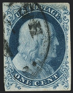 Sale 1120, Lot 1076, 1c 1851-56 Issue (Scott 5-9)