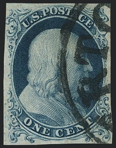 Sale 1120, Lot 1077, 1c 1851-56 Issue (Scott 5-9)