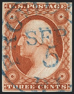 Sale 1120, Lot 1110, 3c 1851-56 Issue (Scott 10-11A)