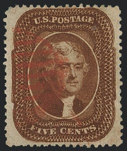 Sale 1120, Lot 1207, 5c-90c 1857-60 Issue (Scott 27-39)