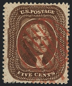 Sale 1120, Lot 1208, 5c-90c 1857-60 Issue (Scott 27-39)