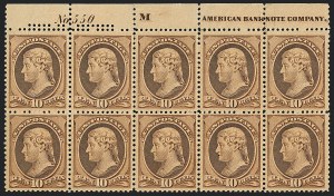 Sale 1120, Lot 1366, 1881-83 American Bank Note Co. Issues (Scott 205-211B)