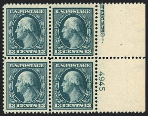 Sale 1120, Lot 1459, 1908-13 Washington-Franklin Issues (Scott 331-388)
