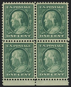 Sale 1120, Lot 1462, 1908-13 Washington-Franklin Issues (Scott 331-388)