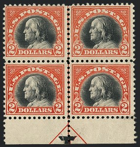 Sale 1120, Lot 1529, 1917-19 Issues (Scott 481-524), $2.00 Orange Red & Black (523) Sale 1120, Lot 1529, 1917-19 Issues (Scott 481-524)