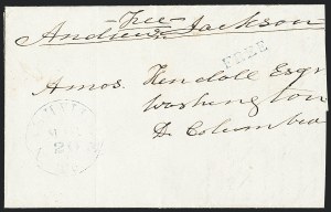 Sale 1129, Lot 302, Andrew Jackson Free Frank