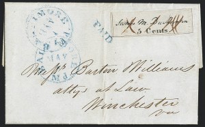 Sale 1129, Lot 305, Postmasters Provisionals