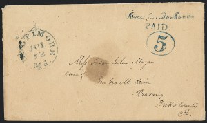 Sale 1129, Lot 306, Postmasters Provisionals