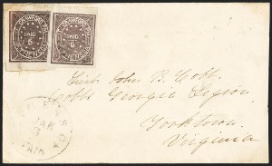 Sale 1129, Lot 489, Confederate States: Postmasters Provisionals, Athens thru Nashville