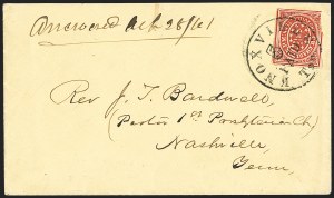 Sale 1129, Lot 493, Confederate States: Postmasters Provisionals, Athens thru Nashville