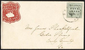 Sale 1129, Lot 498, Confederate States: Postmasters Provisionals, Athens thru Nashville