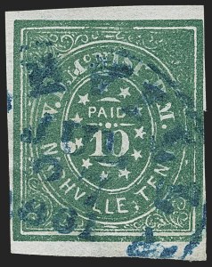 Sale 1129, Lot 504, Confederate States: Postmasters Provisionals, Athens thru Nashville