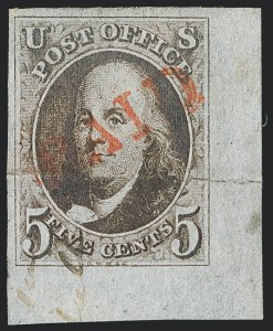 Sale 1133, Lot 10, 1847 Issue (Scott 1-1d)