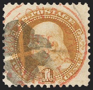 Sale 1133, Lot 152, 1c-2c 1869 Pictorial Issue, off-Cover (Scott 112-113)