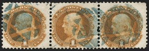 Sale 1133, Lot 154, 1c-2c 1869 Pictorial Issue, off-Cover (Scott 112-113)