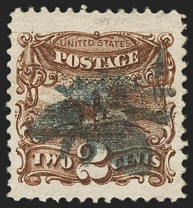 Sale 1133, Lot 161, 1c-2c 1869 Pictorial Issue, off-Cover (Scott 112-113)