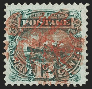 Sale 1133, Lot 214, 10c-12c 1869 Pictorial Issue, off-Cover (Scott 116-117)