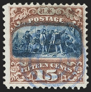 Sale 1133, Lot 228, 15c 1869 Pictorial Issue, off-Cover (Scott 118-119b)