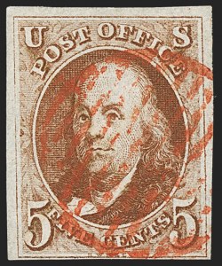 Sale 1133, Lot 25, 1847 Issue (Scott 1-1d)