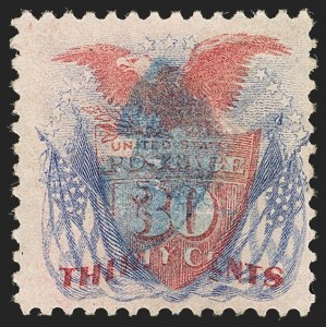 Sale 1133, Lot 265, 24c-30c 1869 Pictorial Issue, off-Cover (Scott 120-121)