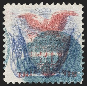 Sale 1133, Lot 266, 24c-30c 1869 Pictorial Issue, off-Cover (Scott 120-121)