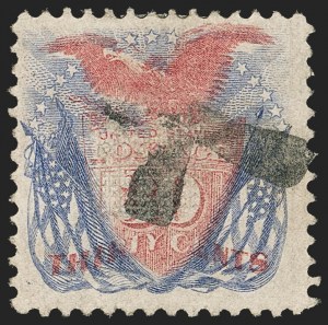 Sale 1133, Lot 267, 24c-30c 1869 Pictorial Issue, off-Cover (Scott 120-121)